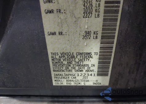 2016 Nissan Altima 2.5 S из США, поврежденный, VIN 1N4AL3APXGC122341